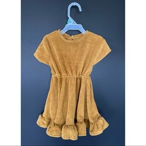 🍼 Gold Dress w/ Trim (& tights)